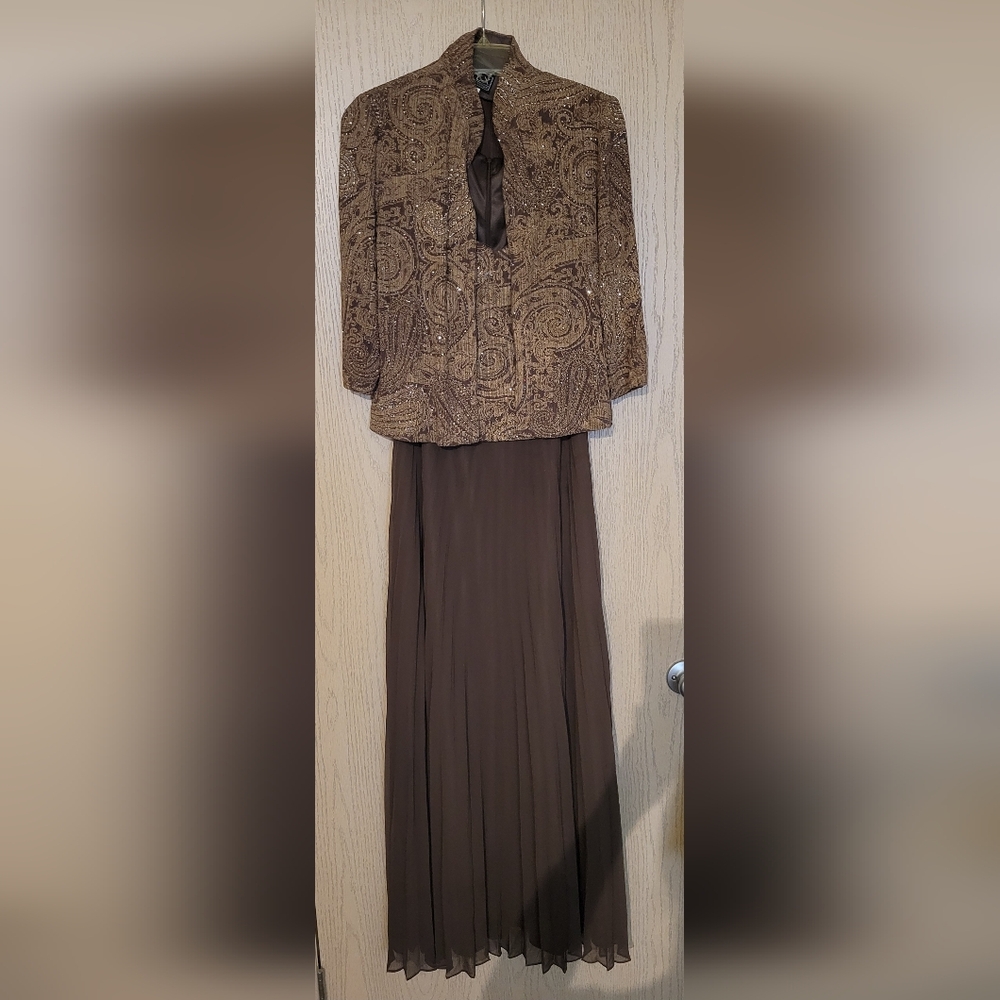 ALEX EVENINGS VINTAGE GOWN WITH MATCHING JACKET